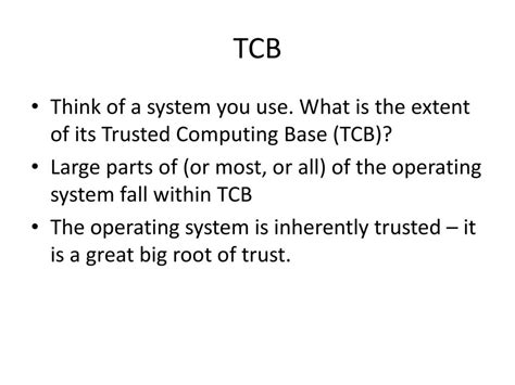 what is tcb in operating system